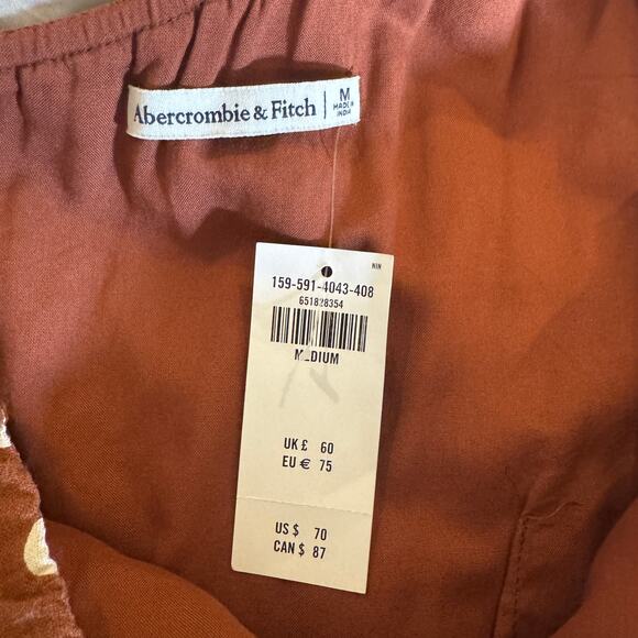 NWT Abercrombie & Fitch Linen Blend Polka Dot Mini Dress - M - Picture 6 of 8